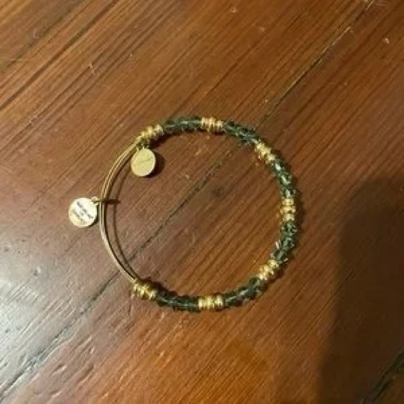 Alex and Ani Green and Gold Beaded Bracelet - Picture 2 of 2